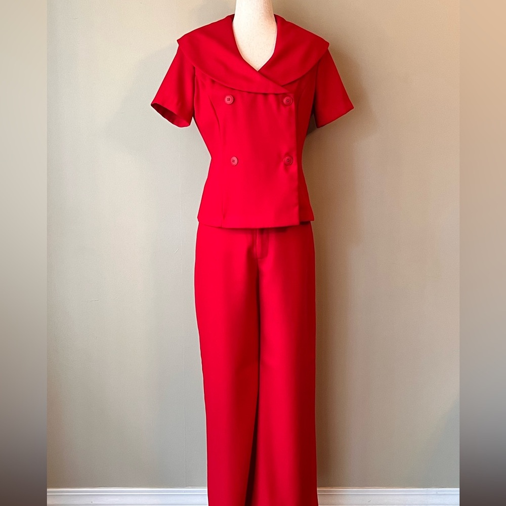 Metrostyle Vibrant Red Pantsuit